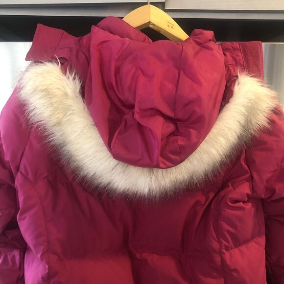 LL Bean Women's Ultrawarm Coat Down Three Quarter Length Size Medium Pink - Picture 3 of 9